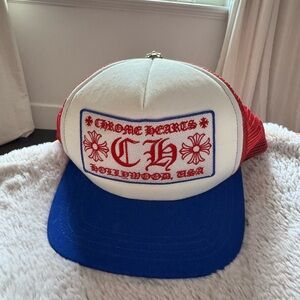 Chrome Hearts Red white and blue ‘hollywood’ edition baseball cap (2024)